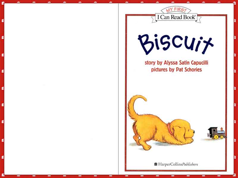 Biscuit book page one